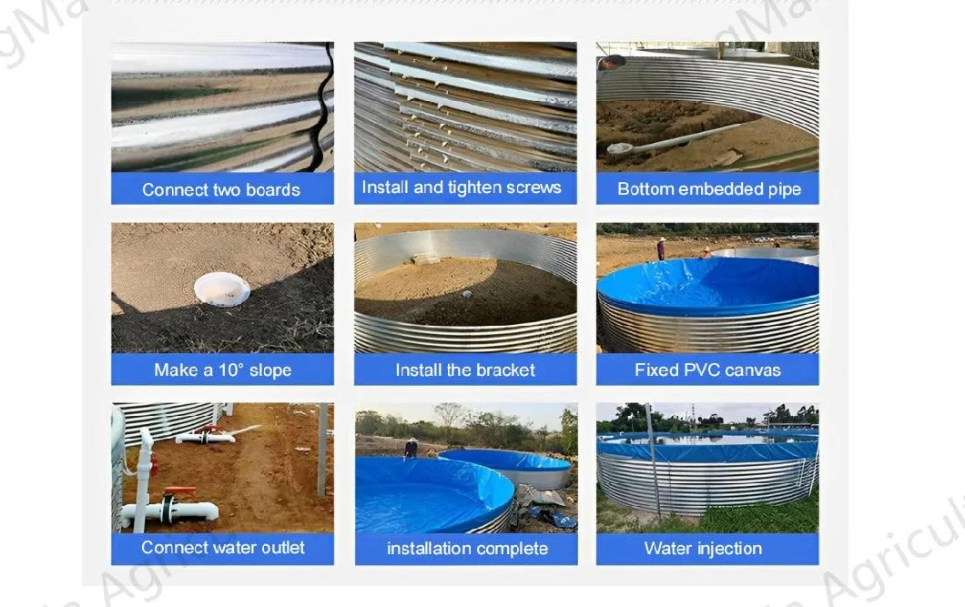 High Quality Galvanized Sheet PVC Canvas Aquaculture Fish Pond Wholesale