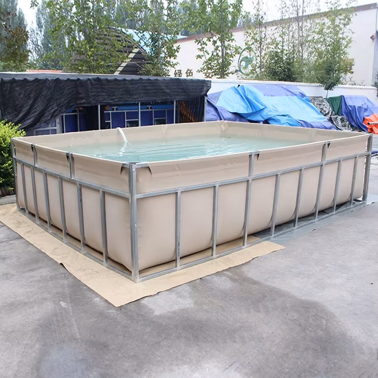 Collapsible pvc fish pool ponds with frame