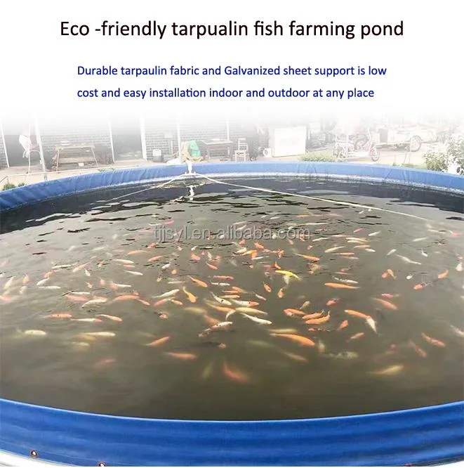 Galvanized Round Plastic PVC Tarpaulin Aquaculture Biofloc Fish Farming Tank Pond