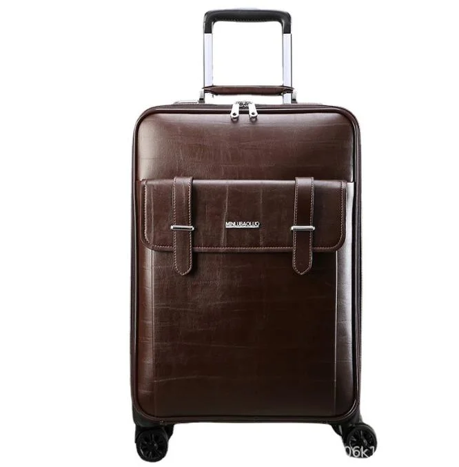 PU Wheeled Trolley Luggage Travelling Suitcase Case Bag